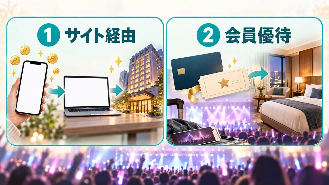遠征の宿泊費をカード優待で安くする